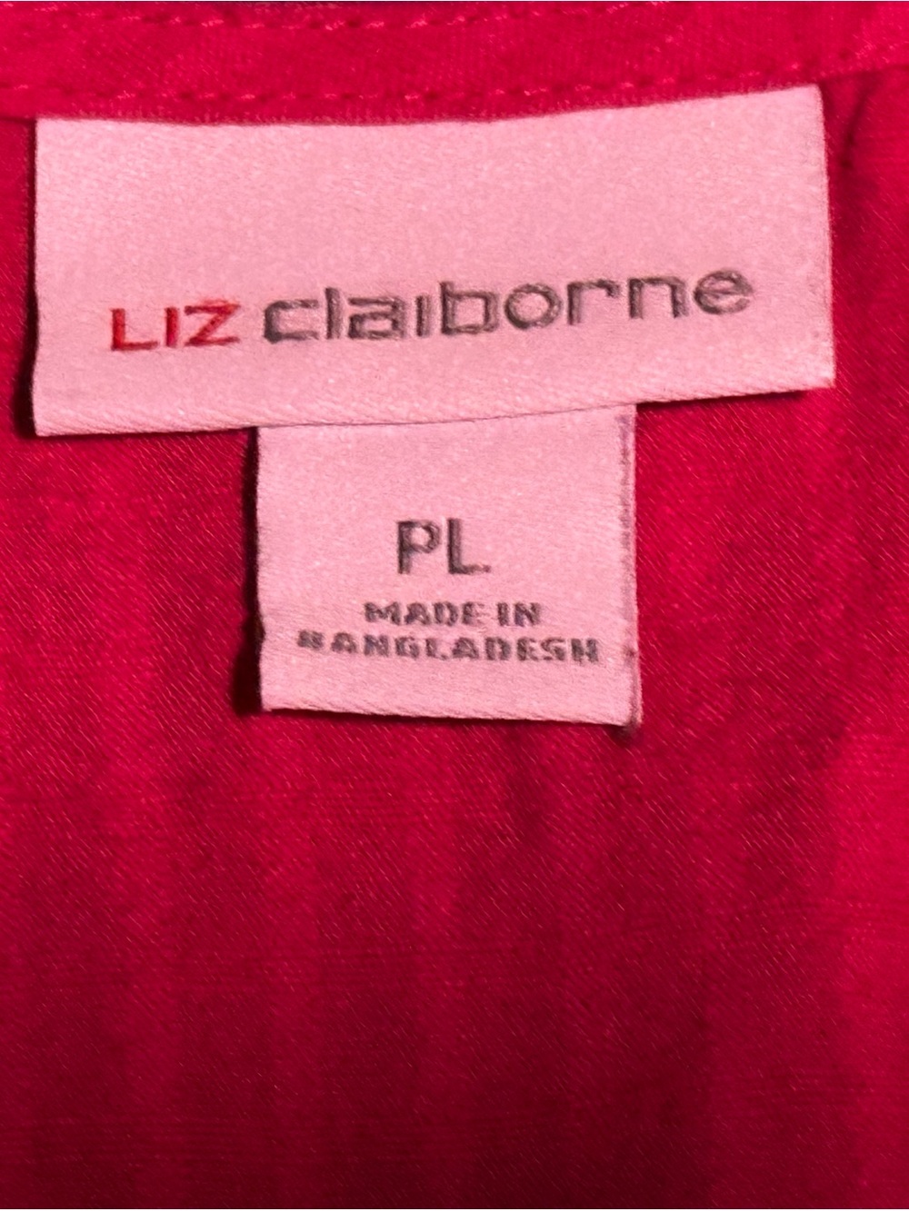Liz Claiborne Raspberry V-Neck Peplum Blouse - Picture 3 of 5